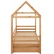 Hausbett >Athen2< in Natur, Natur/Kiefer - 208x165x98cm (BxHxT)