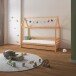 Hausbett >Athen2< in Natur, Natur/Kiefer - 208x165x98cm (BxHxT)