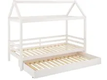 Hausbett >Athen2< in Weiß, Kiefer/Weiß...