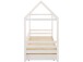 Hausbett >Athen2< in Weiß, Kiefer/Weiß - 208x165x98cm (BxHxT)