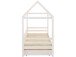 Hausbett >Athen2< in Weiß, Kiefer/Weiß - 208x165x98cm (BxHxT)
