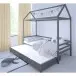 Hausbett >Athen< in Grau, Kiefer/ Grau - 208x165x98cm (BxHxT)