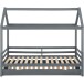 Hausbett >Athen< in Grau, Kiefer/ Grau - 208x165x98cm (BxHxT)