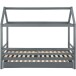 Hausbett >Athen< in Grau, Kiefer/ Grau - 208x165x98cm (BxHxT)