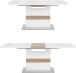 Kulissen-Esstisch >Parma< ausziehbar bis 200cm, Weiß MDF, Eiche Dekor - 160x76x90cm (BxHxT)
