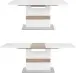 Kulissen-Esstisch >Parma< ausziehbar bis 200cm, Weiß MDF, Eiche Dekor - 160x76x90cm (BxHxT)