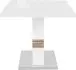 Kulissen-Esstisch >Parma< ausziehbar bis 200cm, Weiß MDF, Eiche Dekor - 160x76x90cm (BxHxT)