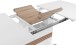 Kulissen-Esstisch >Parma< ausziehbar bis 200cm, Weiß MDF, Eiche Dekor - 160x76x90cm (BxHxT)