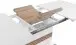 Kulissen-Esstisch >Parma< ausziehbar bis 200cm, Weiß MDF, Eiche Dekor - 160x76x90cm (BxHxT)
