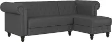 Ecksofa >Firenze< in Grau, Polyurethan -...