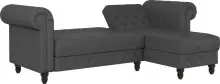 Ecksofa >Firenze< in Grau, Polyurethan - 241x83x154cm (BxHxT)