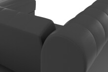 Ecksofa >Firenze< in Grau, Polyurethan - 241x83x154cm (BxHxT)