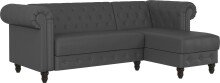 Ecksofa >Firenze< in Grau, Polyurethan -...