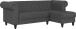 Ecksofa >Firenze< in Grau, Polyurethan - 241x83x154cm (BxHxT)