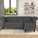 Ecksofa >Firenze< in Grau, Polyurethan - 241x83x154cm (BxHxT)