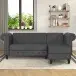 Ecksofa >Firenze< in Grau, Polyurethan - 241x83x154cm (BxHxT)