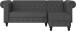 Ecksofa >Firenze< in Grau, Polyurethan - 241x83x154cm (BxHxT)