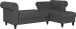 Ecksofa >Firenze< in Grau, Polyurethan - 241x83x154cm (BxHxT)