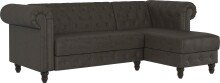 Ecksofa >Firenze< in Grau, Mikrofaser -...