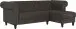 Ecksofa >Firenze< in Grau, Mikrofaser - 241x83x154cm (BxHxT)