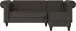 Ecksofa >Firenze< in Grau, Mikrofaser - 241x83x154cm (BxHxT)