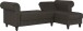 Ecksofa >Firenze< in Grau, Mikrofaser - 241x83x154cm (BxHxT)
