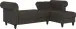 Ecksofa >Firenze< in Grau, Mikrofaser - 241x83x154cm (BxHxT)