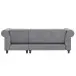 Ecksofa >Firenze< in Grau, Samt - 241x83x154cm (BxHxT)