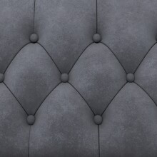 Ecksofa >Firenze< in Grau, Samt - 241x83x154cm (BxHxT)