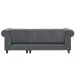 Ecksofa >Firenze< in Grau, Samt - 241x83x154cm (BxHxT)