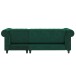 Ecksofa >Firenze< in Grün, Samt - 241x83x154cm (BxHxT)