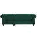 Ecksofa >Firenze< in Grün, Samt - 241x83x154cm (BxHxT)