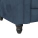 Ecksofa >Firenze< in Blau, Samt - 241x83x154cm (BxHxT)