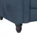 Ecksofa >Firenze< in Blau, Samt - 241x83x154cm (BxHxT)