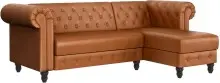 Ecksofa >Firenze< in Braun, Polyurethan -...