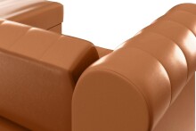 Ecksofa >Firenze< in Braun, Polyurethan - 241x83x154cm (BxHxT)