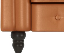 Ecksofa >Firenze< in Braun, Polyurethan - 241x83x154cm (BxHxT)