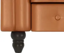 Ecksofa >Firenze< in Braun, Polyurethan - 241x83x154cm (BxHxT)