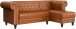 Ecksofa >Firenze< in Braun, Polyurethan - 241x83x154cm (BxHxT)