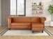 Ecksofa >Firenze< in Braun, Polyurethan - 241x83x154cm (BxHxT)