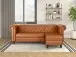 Ecksofa >Firenze< in Braun, Polyurethan - 241x83x154cm (BxHxT)