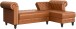 Ecksofa >Firenze< in Braun, Polyurethan - 241x83x154cm (BxHxT)