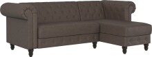 Ecksofa >Firenze< in Braun, Mikrofaser -...