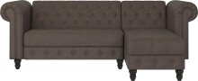 Ecksofa >Firenze< in Braun, Mikrofaser - 241x83x154cm (BxHxT)