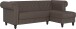 Ecksofa >Firenze< in Braun, Mikrofaser - 241x83x154cm (BxHxT)