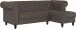 Ecksofa >Firenze< in Braun, Mikrofaser - 241x83x154cm (BxHxT)