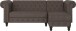 Ecksofa >Firenze< in Braun, Mikrofaser - 241x83x154cm (BxHxT)