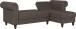 Ecksofa >Firenze< in Braun, Mikrofaser - 241x83x154cm (BxHxT)