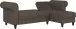 Ecksofa >Firenze< in Braun, Mikrofaser - 241x83x154cm (BxHxT)