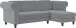 Ecksofa >Firenze II< in Grau, Samt-Cord - 241x83x154cm (BxHxT)